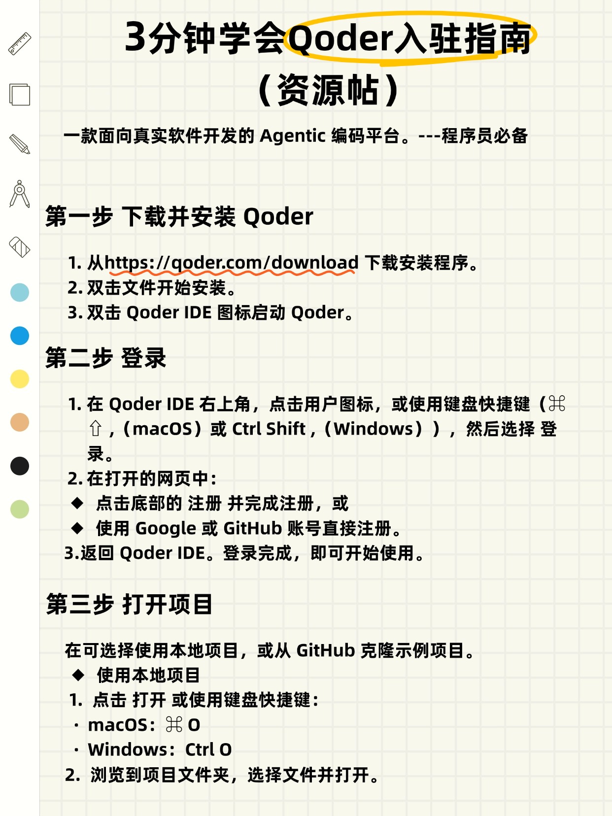 3分钟学会Qoder入驻指南（资源帖）